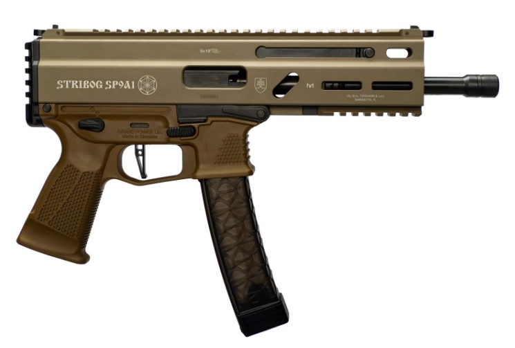 Grand Power Stribog SP9A1 9mm Sub Pistol FDE - Taurus Savings